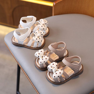 夏季女宝宝鞋子女童小公主软底婴儿学步鞋1到3岁透气包头凉鞋洋气