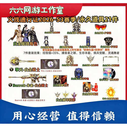 CF穿越火线火线通行证2026-S3赛季永久道具21件套装