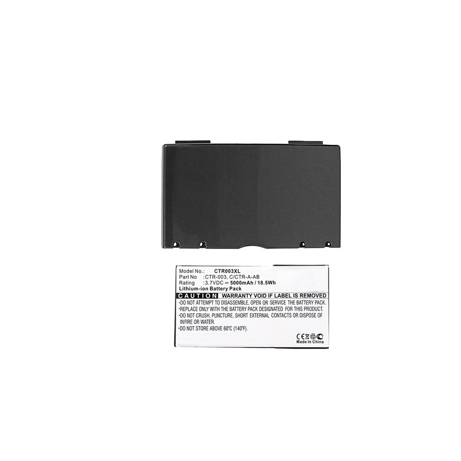 适用Nintendo 3DS CTR-001游戏机电池CTR-003厚电送盖