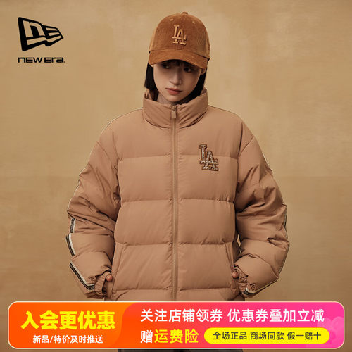 NewEra纽亦华男女MLB复古加厚LA保暖NY潮面包休闲羽绒服14112306