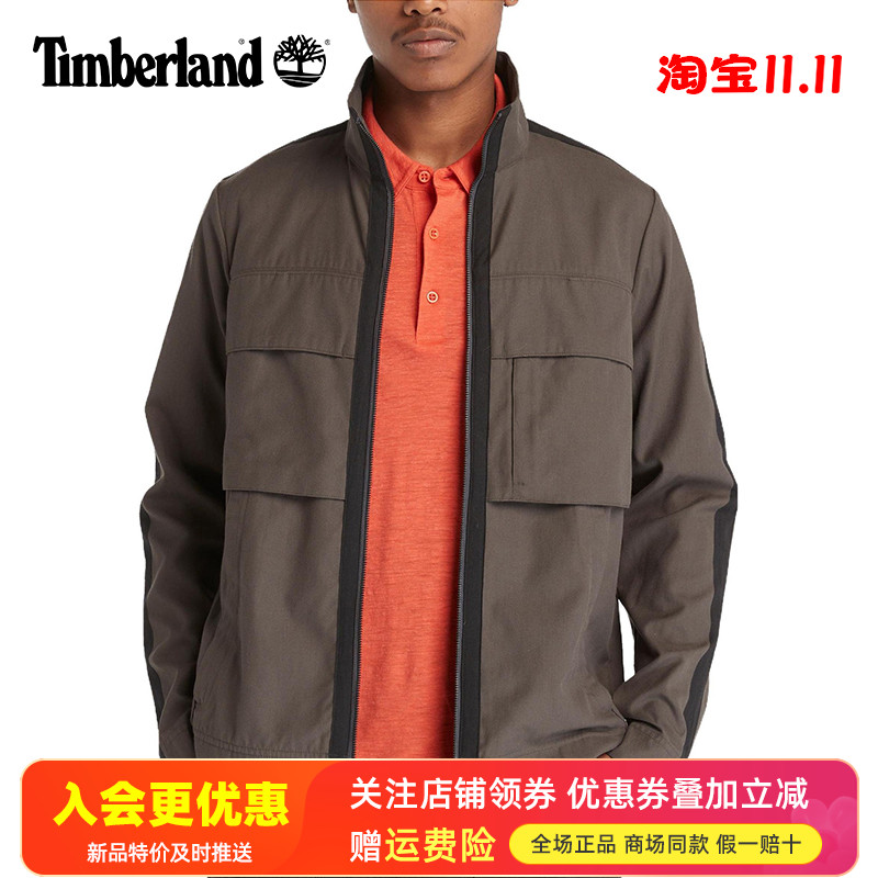 Timberland添柏岚Icebreaker联名男美利奴羊毛立领休闲夹克A6J7D