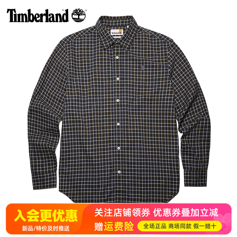 Timberland添柏岚运动户外男商务休闲透气棉长袖衬衫A44EU/A2AEJ