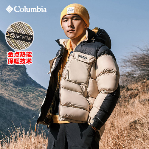 哥伦比亚金点热能加厚防风棉服