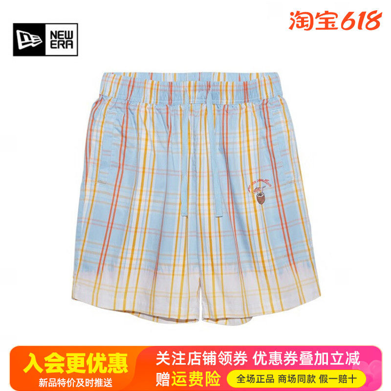 NewEra纽亦华运动休闲男女裤条纹春夏棉舒适五分短裤13280271