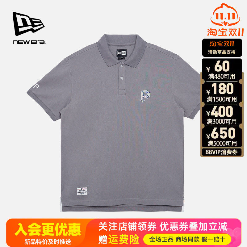 NewEra纽亦华男女MLB潮流POLO衫NY棉质休闲运动LA短袖T恤14385086