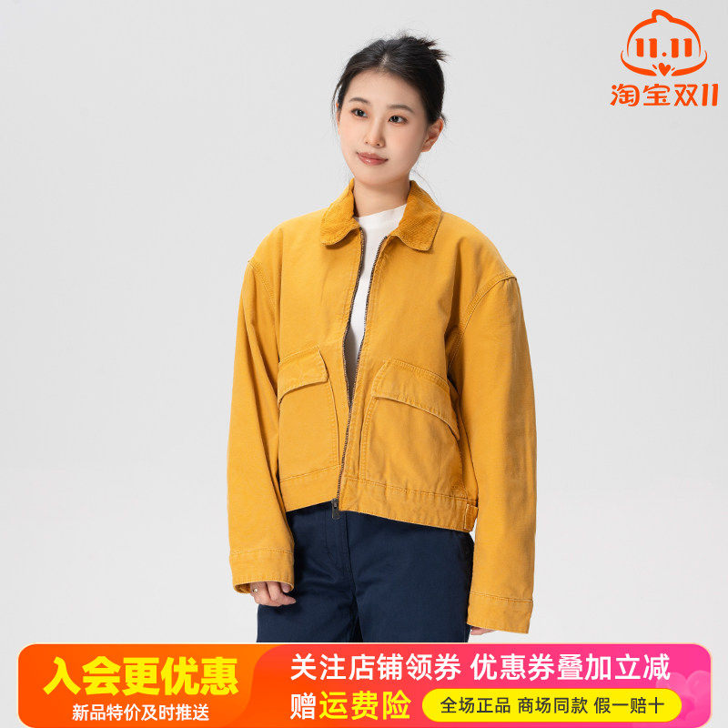 Timberland添柏岚户外女棉质飞行夹克夹棉保暖工装短款棉服A5ZTF