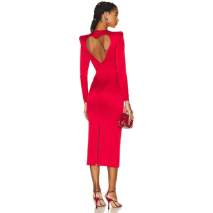 晚礼服2025新款高级感新娘派对主持晚宴气质露背心形小礼服连衣裙