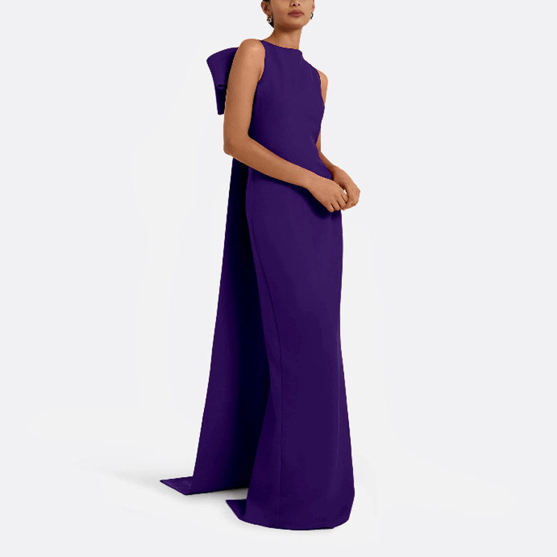 紫色晚礼服个性质感长裙2025新款气质女王派对名媛酒会年会连衣裙