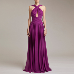 晚礼服长款舞台主持人独唱演出服高端大气走红红毯连衣裙2024新款