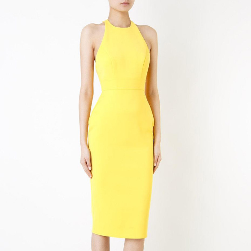 晚礼服2026新款黄色小礼服修身气质年会派对生日宴会连衣裙优雅女