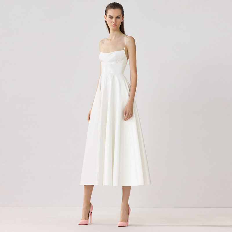 年会晚礼服女2026新款新娘姐妹洋装吊带中长裙生日宴会派对连衣裙