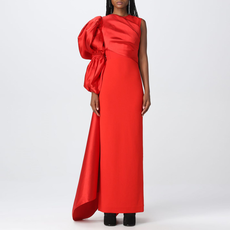 高端大气舞台装2024新款时尚主持人独唱表演长款年会连衣裙宴会女