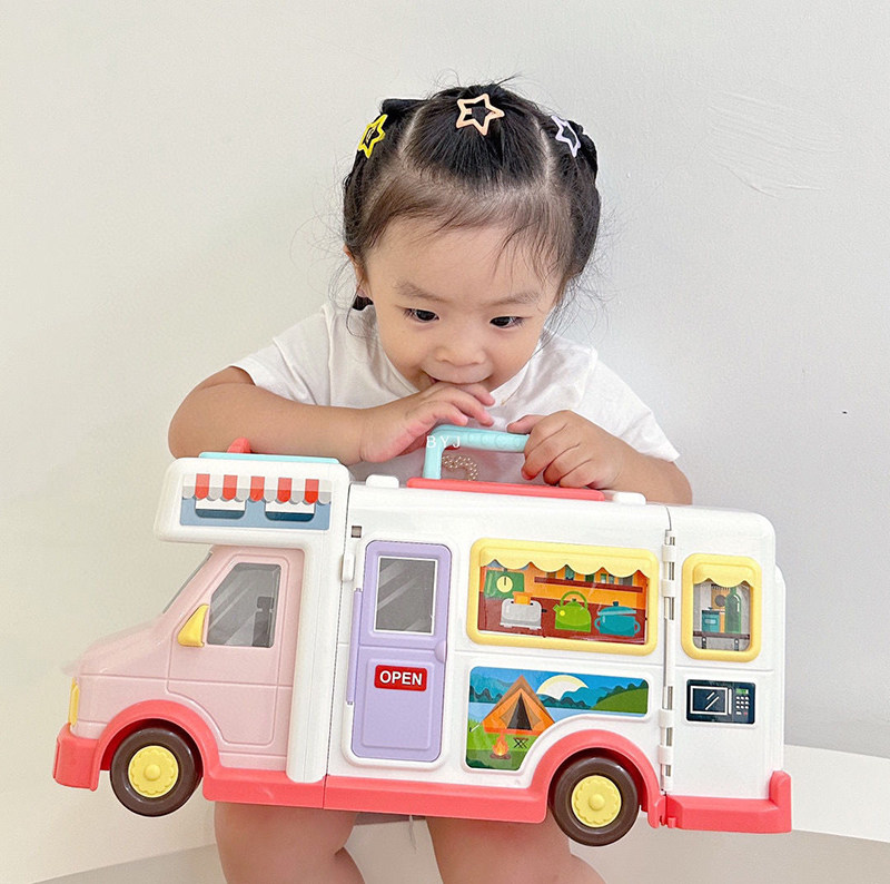 儿童声光旅行音乐变形房车过家家玩具3岁6女孩娃娃屋公主生日礼物