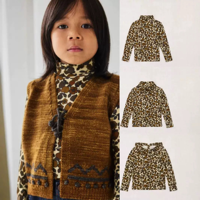 领结花边长袖打底衫上衣