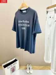 Gucitoc Chic & Edgy Washed Letter Graphic Linen Cotton Short-Sleeve Tee for Women - New Summer 2025 Top
