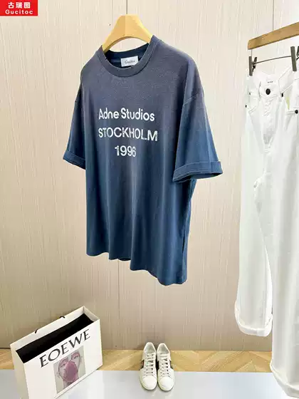 Gucitoc Chic & Edgy Washed Letter Graphic Linen Cotton Short-Sleeve Tee for Women - New Summer 2025 Top