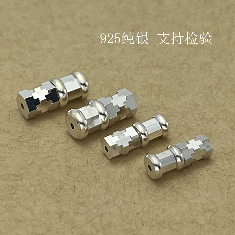 S925纯银个性项链扣可拧螺旋万能螺丝扣diy手链项链编绳配饰配件