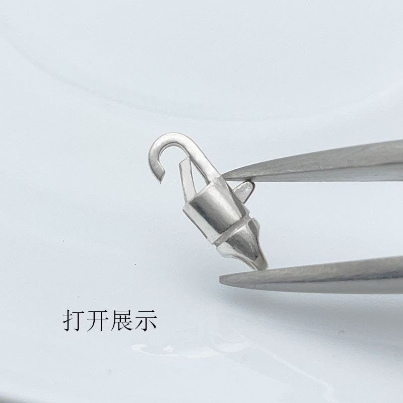 S925纯银水滴弹簧扣龙虾扣配件