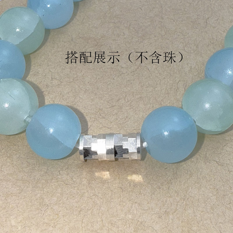 S925纯银珍珠项链连接扣可拧螺丝
