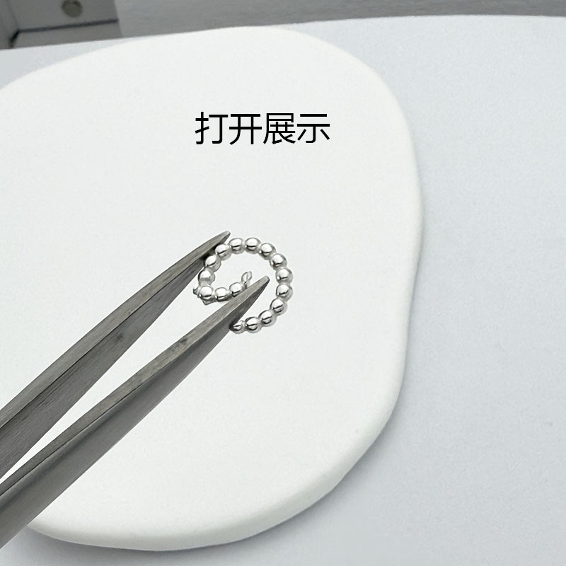 S925纯银O圈开口圈手链项链扣