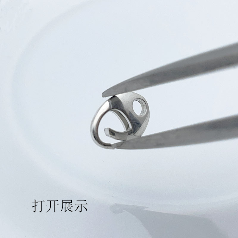 S925纯银复古猪鼻弹簧扣万能扣