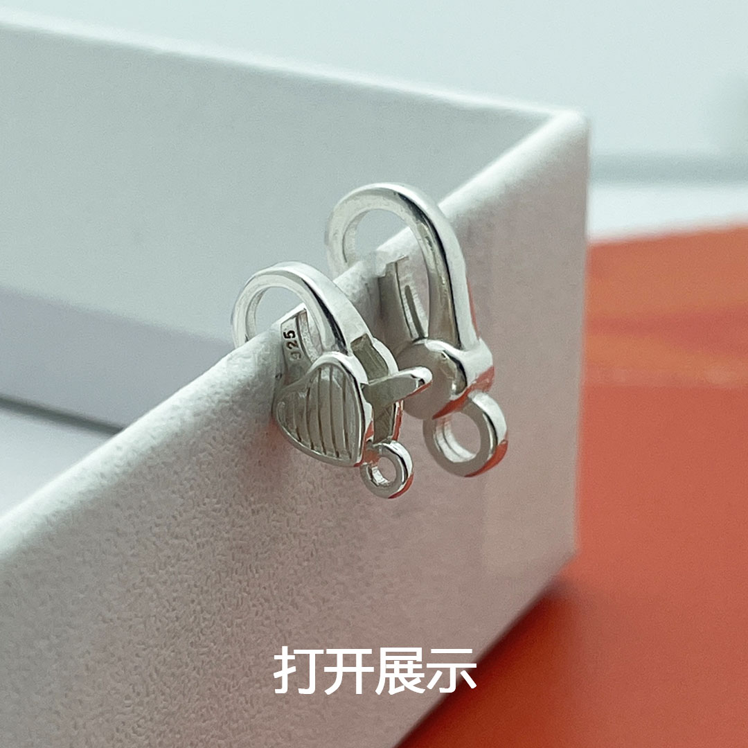S925纯银爱心龙虾扣手链项链