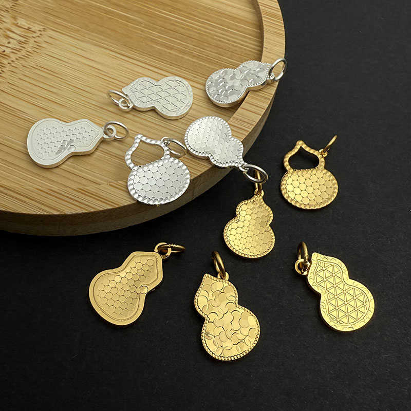 S925镀金葫芦福禄保佑宝宝银坠