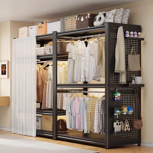 景行家用开放式金属衣柜