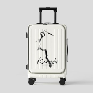 新款侧开盖拉杆箱20寸卡通旅行箱万向轮密码箱高颜值耐用