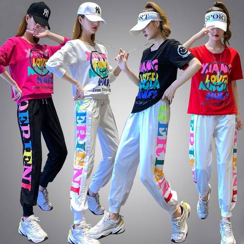 新涂鸦笑脸鬼步舞套装纯棉演出