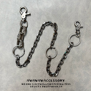 AVAVAVA朋克嘻哈牛仔裤裤链枪色配饰男女同款亚文化小众个性腰链