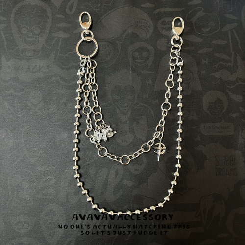 AVAVAVA 朋克高级感嘻哈牛仔裤腰链字母美式挂件腰链男女包挂链