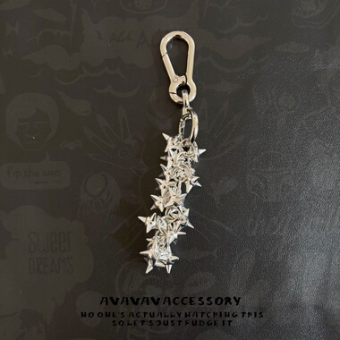 AVAVAVA 新款小众设计感流星锤钥匙扣挂件暗黑朋克包包挂饰配饰