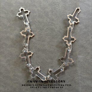 AVAVAVA 小众裤链个性街头ins风牛仔腰链镂空十字架亚文化穿搭