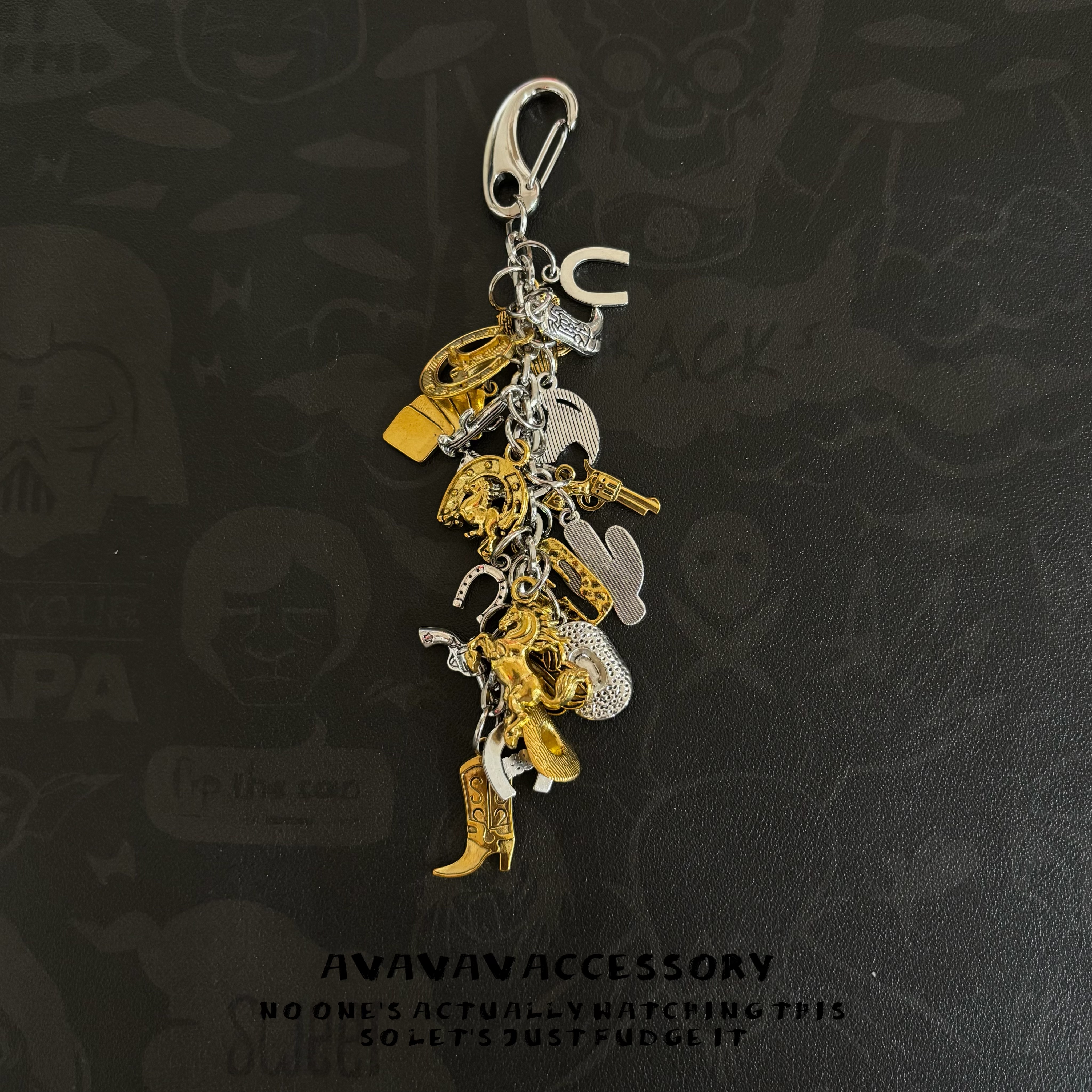 AVAVAV 个性朋克复古西部牛仔风牛仔裤链小众设计感包包挂链配饰