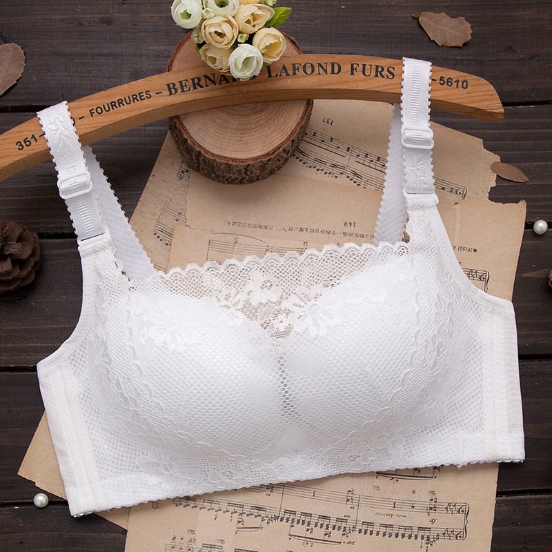 内衣少女士薄款白色文胸聚拢收副乳无钢圈防走光裹式抹胸上托