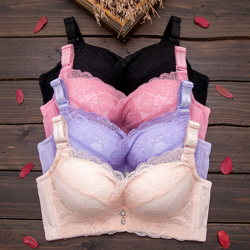 内衣女无钢圈超聚拢小胸平胸a杯