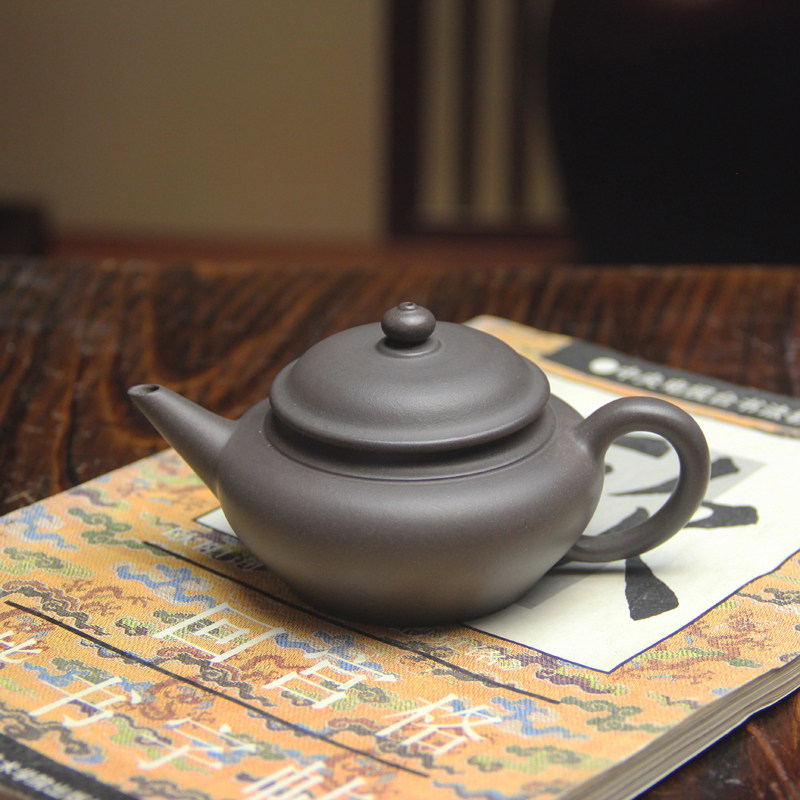 宜兴原矿青灰泥小品紫砂壶