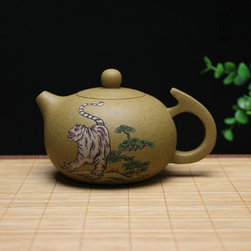 泥绘十二生肖茶具宜兴紫砂壶