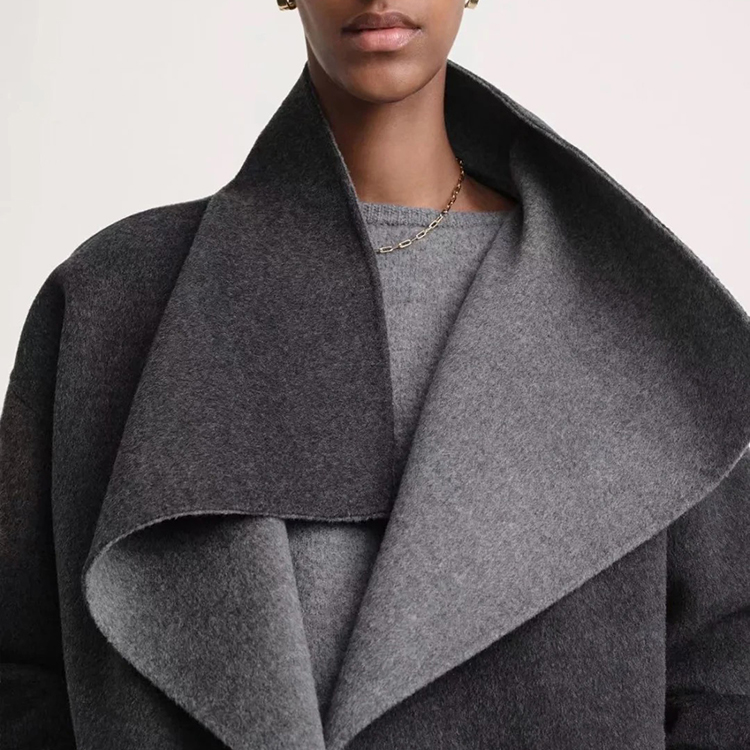 时尚潮流百搭双色经典羊毛大衣