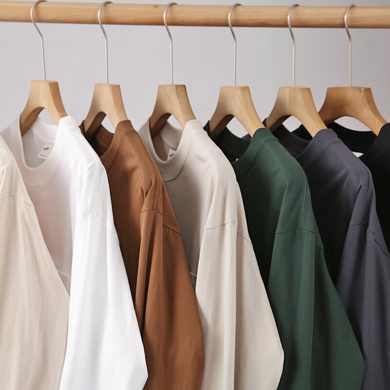 【230g精梳棉！】春季新款男士纯色长袖t恤宽松百搭打底衫上衣潮,男装,T恤,淘宝优惠券,粉丝福利购,淘宝优惠卷