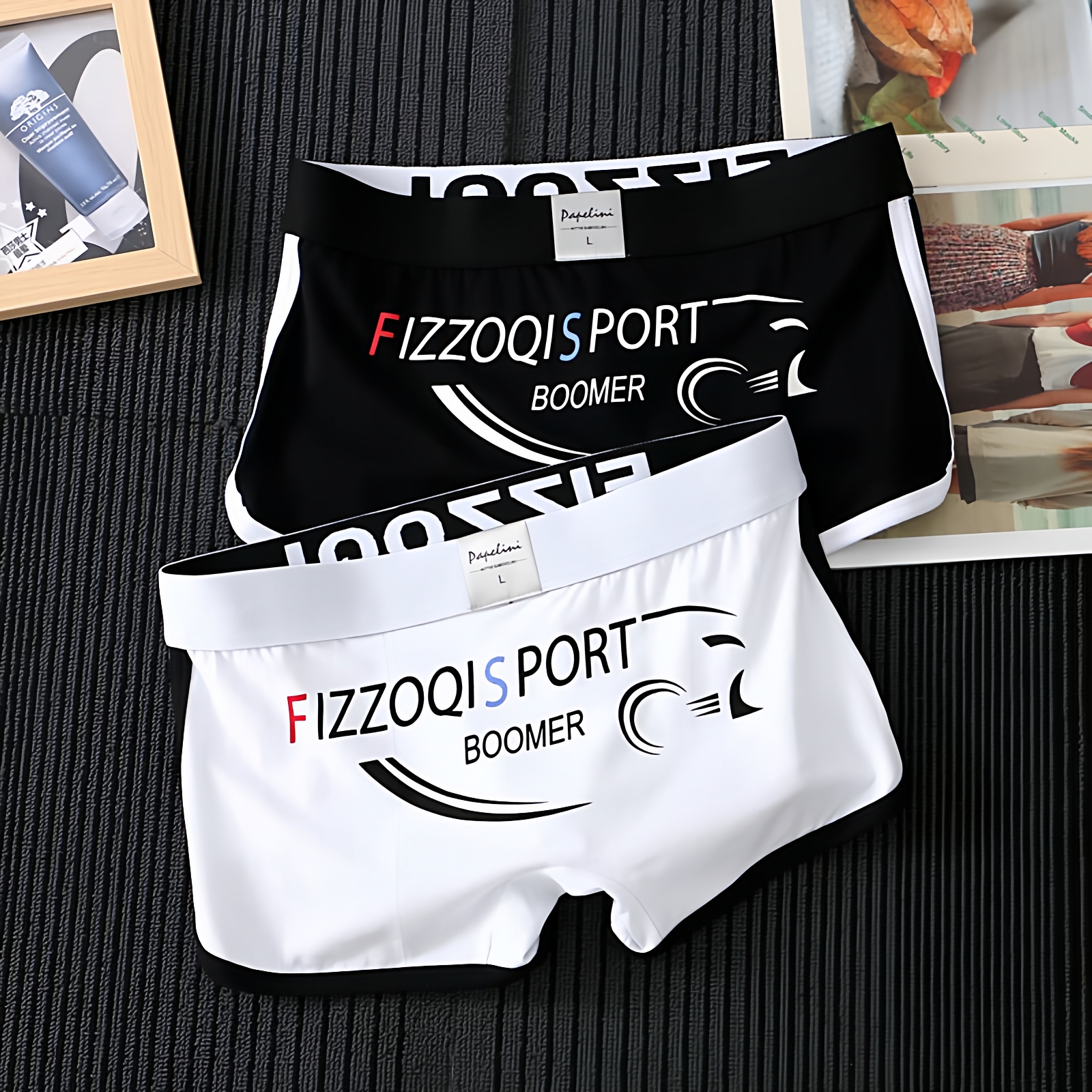 男士纯棉抗菌透气中腰平角内裤