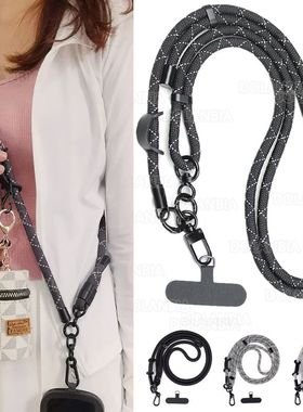 150CM Length Phone Lanyard Adjustable Detachable Neck Cord O