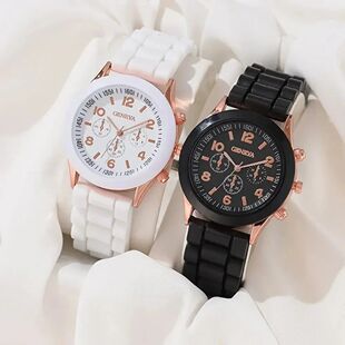 2Pcs Luxury Women's Watch Set Fashion Luxury Elegant Alloy W