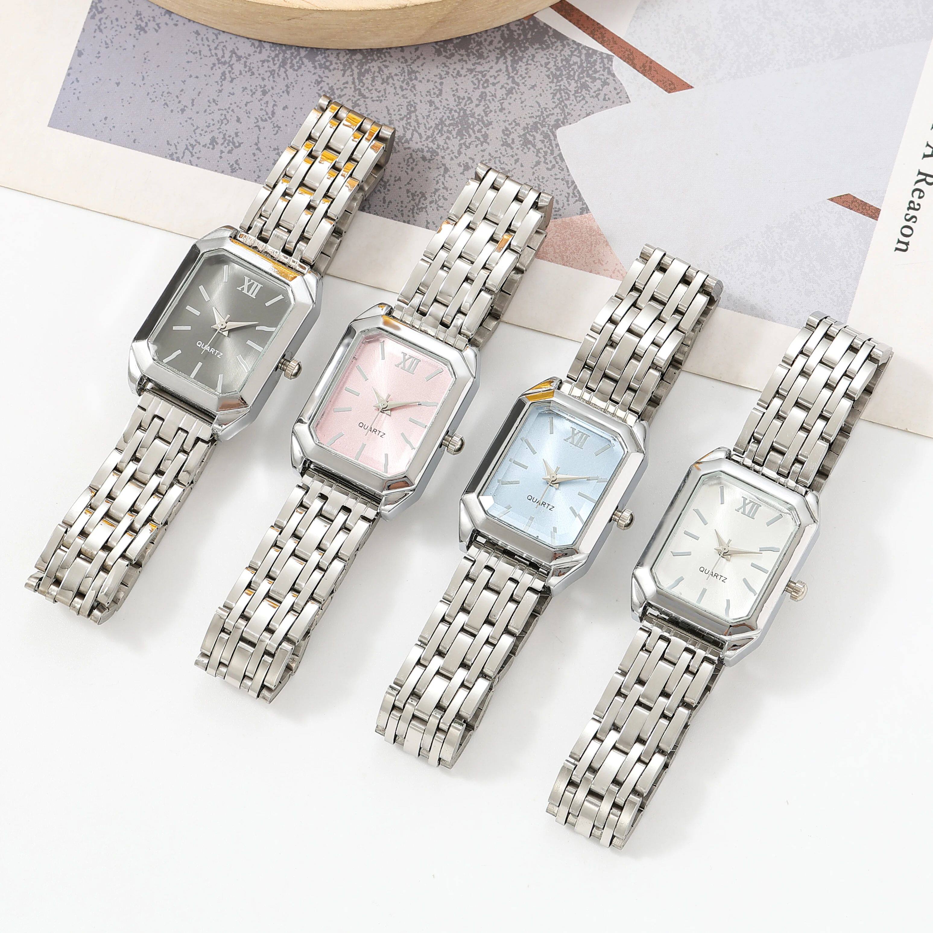 Versatile and Simple Women's Square Ins-Style Steel Band Qua