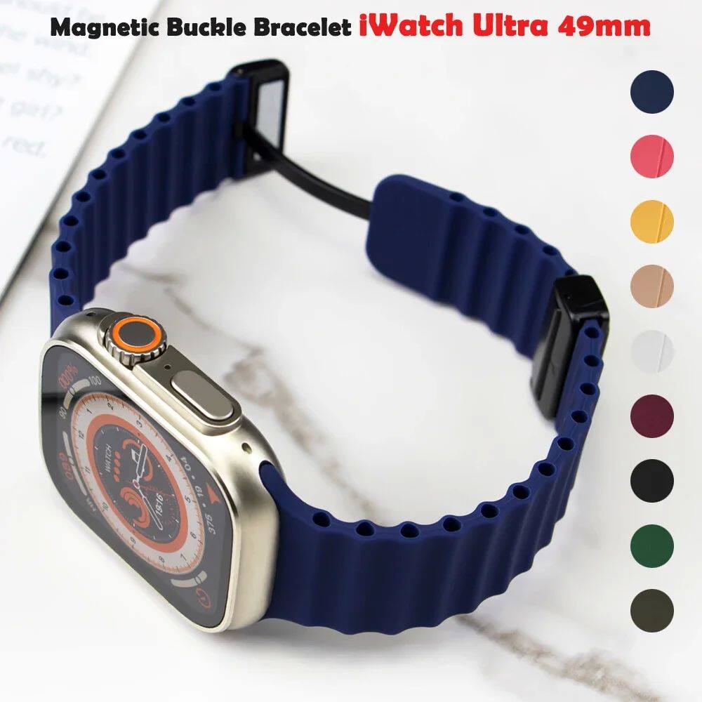 Magnetic Buckle Strap For Apple Watch Band Ultra2 49mm 45 44