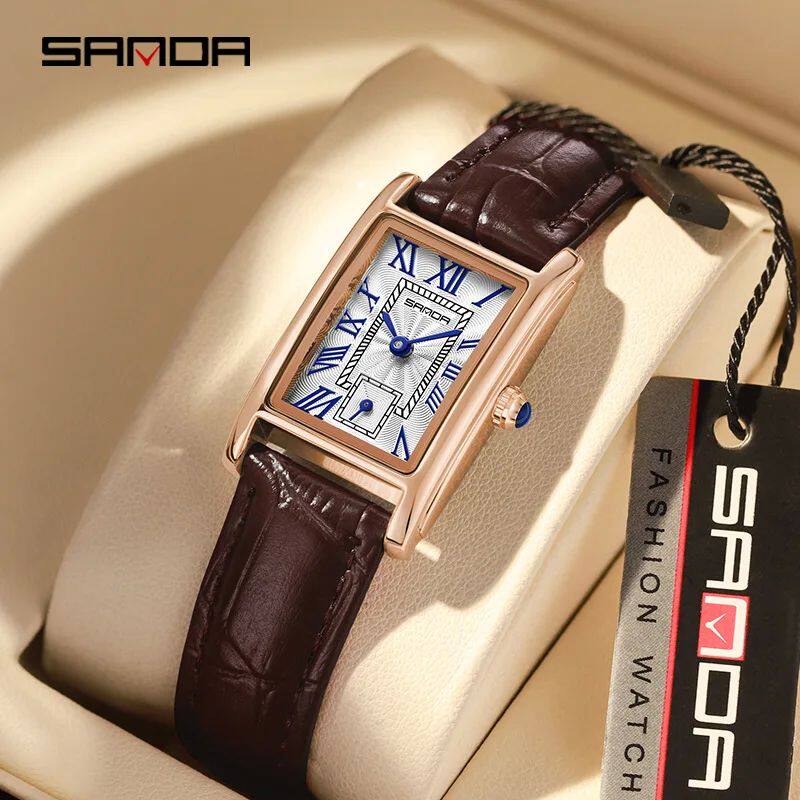 Sanda 1116 New Fashion 2023 Elegant Design Rectangle Dial Wa