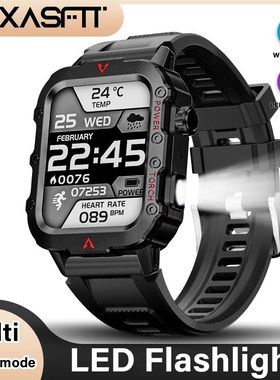 LAXASFIT 2024 New LED Men's Smartwatch Bluetooth Talking Sma