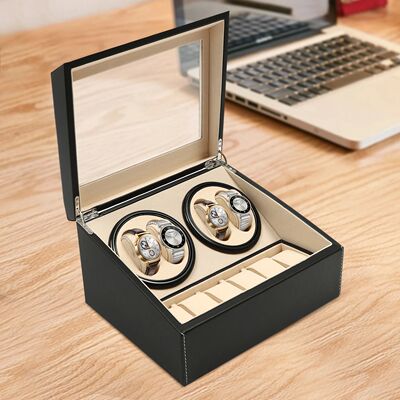 4+6 Watch Winder Automatic Watches Shaker PU Leather Mechani
