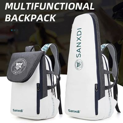 Foldable Tennis Paddle Backpack Squash Badminton Racket Bag